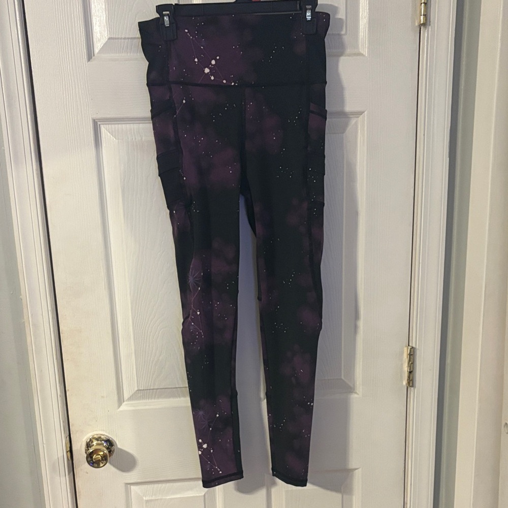Stylish Purple and Black Women's Leggings